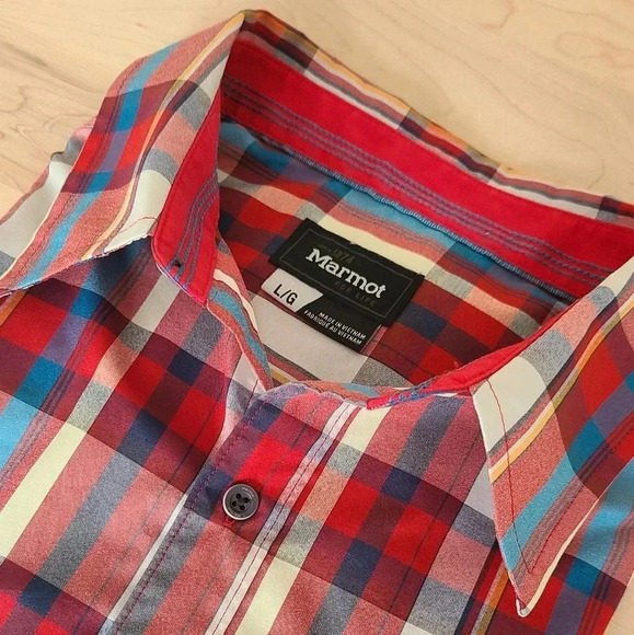 NEW! MARMOT Short Sleeves Plaid Shirt - Picture 6 of 10